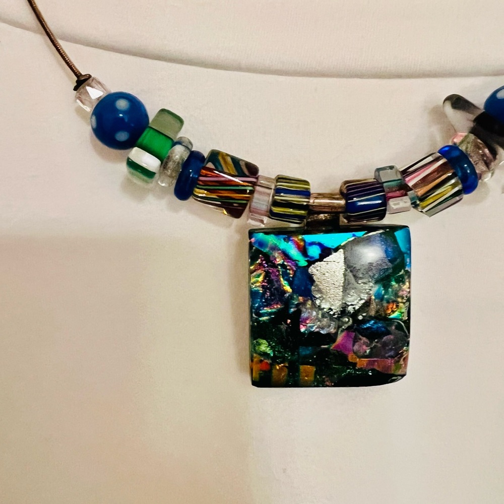 Fused Glass handcrafted choker necklace